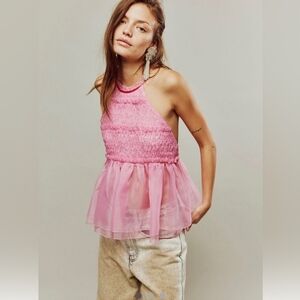 Free People Cupcake Cutie Halter Top Sz S